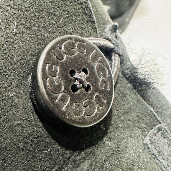 UGG Bailey Button II Toddler Size US 7 Snow Boots Black Suede Wool Lined - Picture 13 of 14